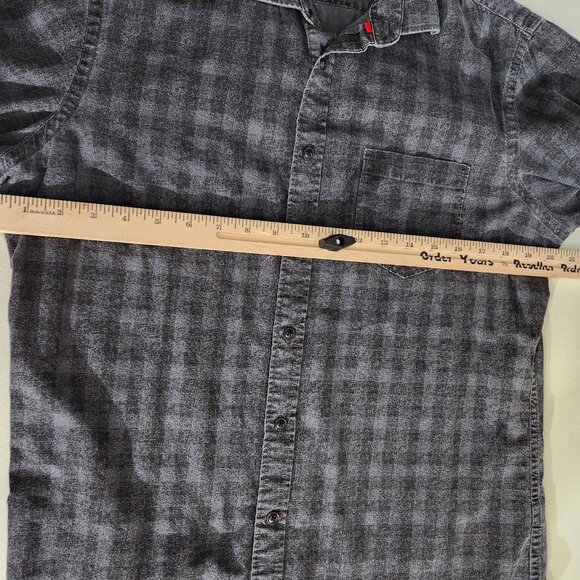 Hudson North Shirt Mens Medium Gray Long Sleeve Button Up Casual Pocket Cotton - Picture 8 of 13